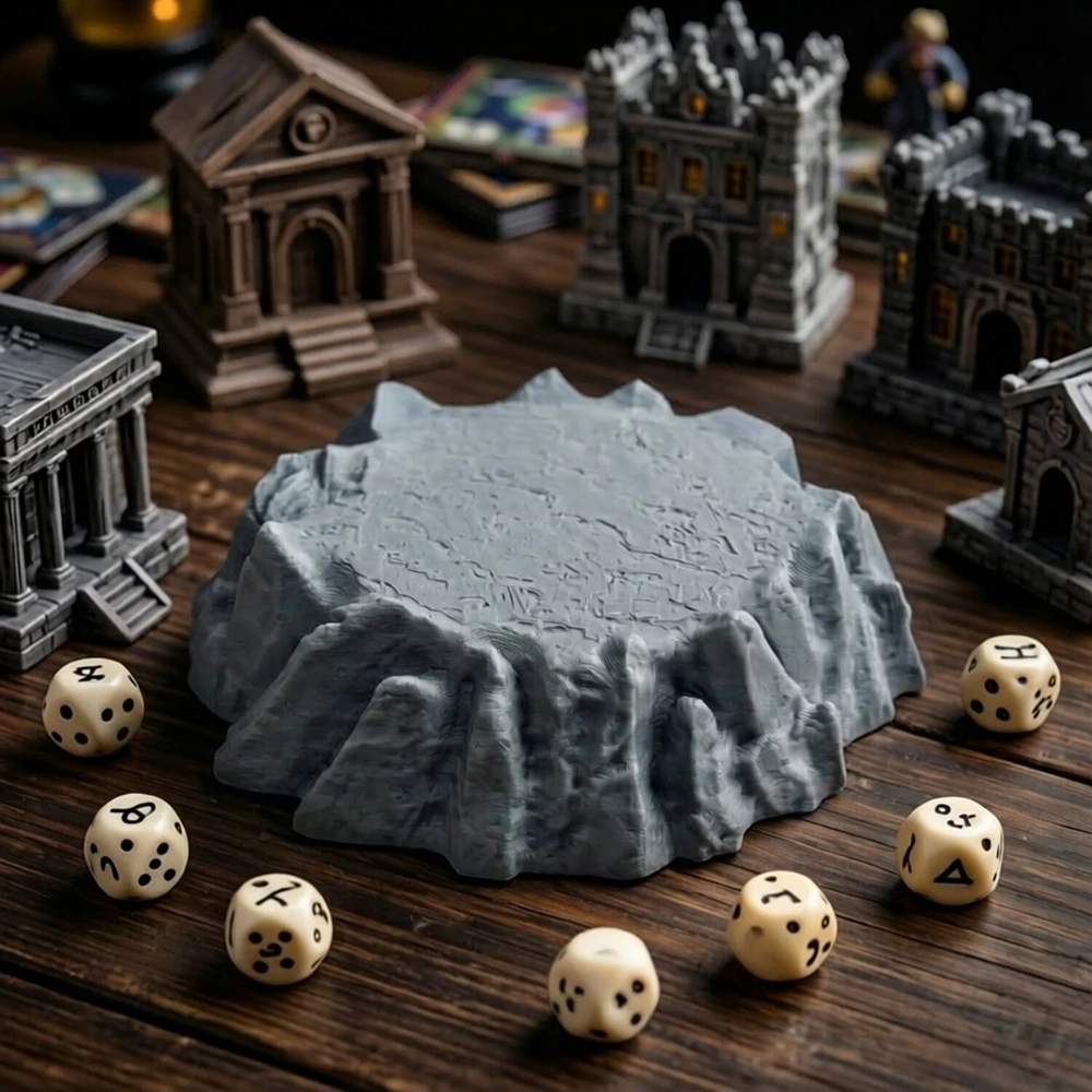Rock Platform Terrain Miniature for D&D Tabletop Gaming Scene Layout Rock Base - view 3