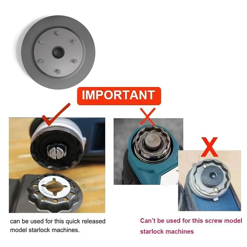 M11K-Oscillating Tool To OIS Adapter For Star Shank Type Machines, Multi-Tool Saw Blade Conversion Connector