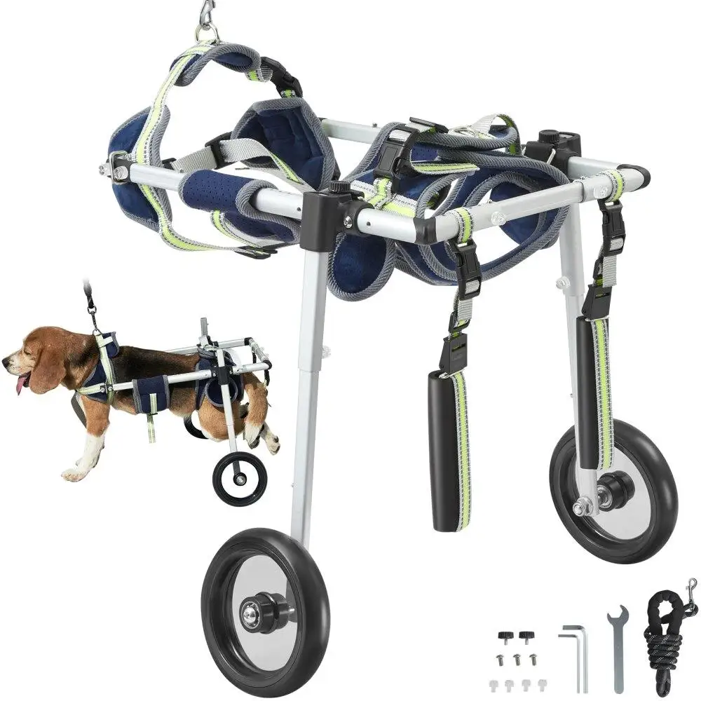 2 ruedas para patas traseras, silla de ruedas para mascotas, ligera y ajustable, ayuda en la curación, carrito para perros, silla de ruedas para mascotas