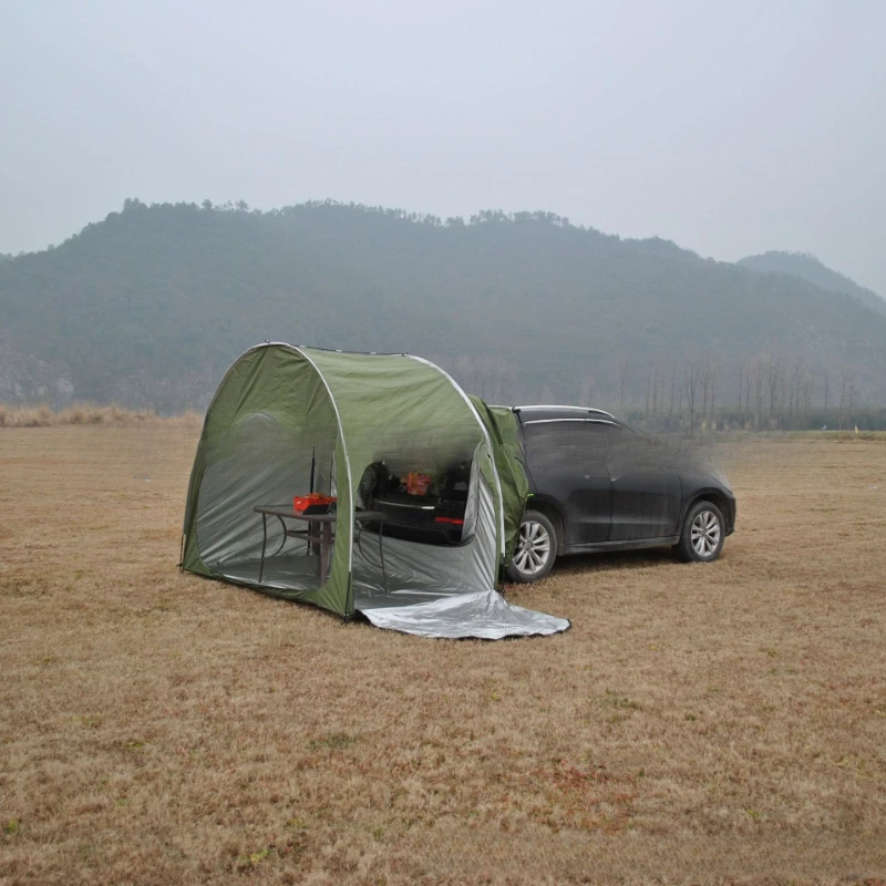 Army Green SUV Tent, Car Tent, Bicycle Tent Dual-Purpose, Bicycle Tent Can Be Connected to the Rear Tent