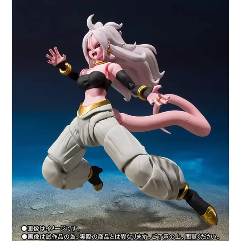 Original Genuine S.H.Figuarts SHF Dragon Ball Z Android 21Bandai Anime Model Toys Action Figure Gifts Collectible Ornaments