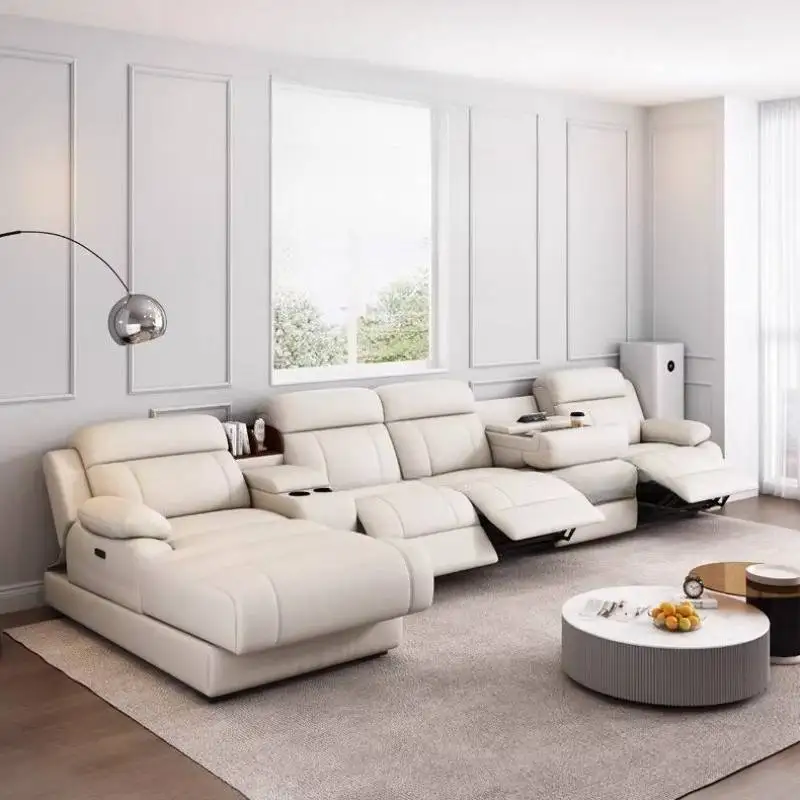 

White China Electric Recliner Sofas Armrest Cheap European Quality Living Room Sofas Modern Luxury Divano Soggiorno Furniture