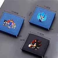 Soniced Foldable Coin Purse Cute Anime Wallet Men Clothes Pocket Portable Money Bank Card Mini Bag Kids Boys Kawaii Party Gift