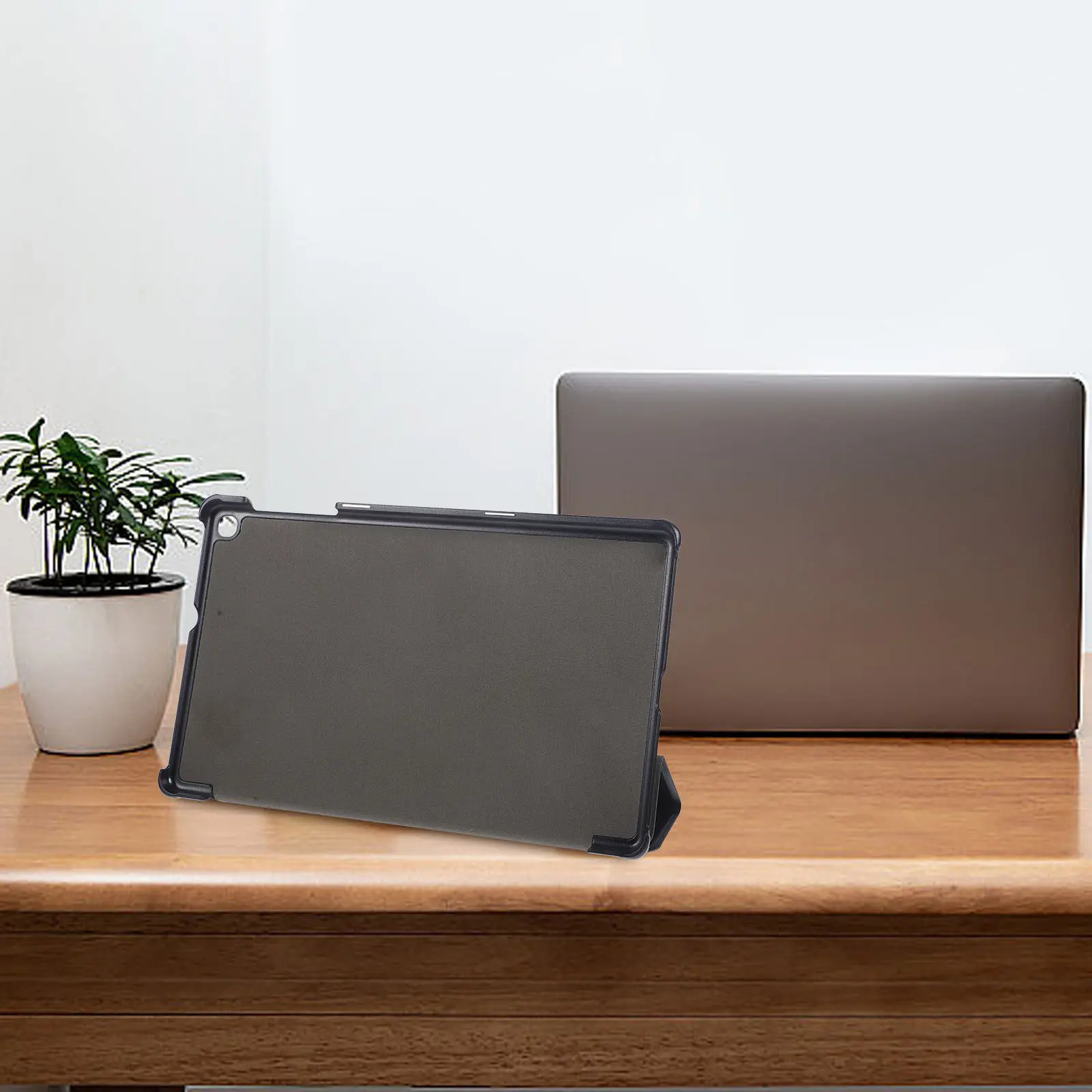 

Чехол-книжка для планшета 10,1 дюйма, черный, с защитой экрана из микрофибры