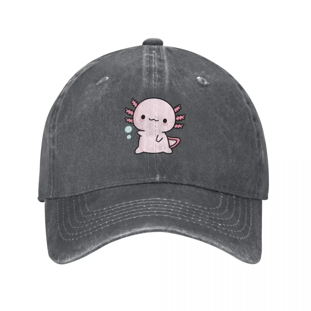 Cute Axolotl Salute Baseball Cap custom Hat Visor Caps For Men Women's