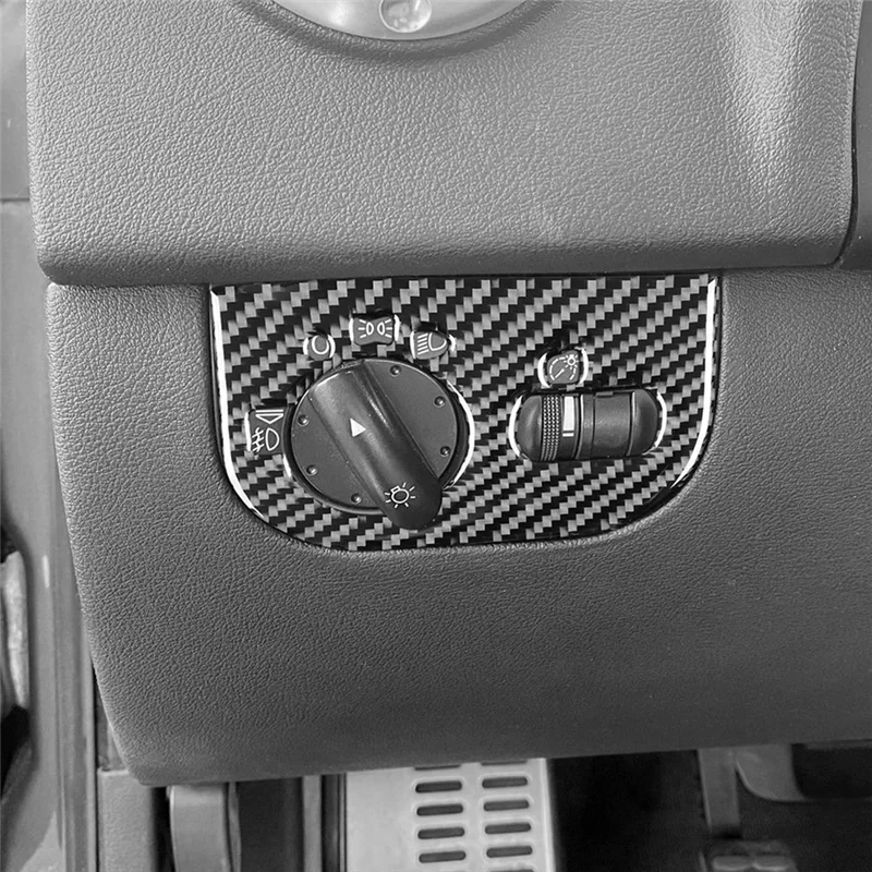 

Well Carbon Fiber For TT 8N 2001-2006 Headlight Switch Frame Cover Trim Decals Sticker Interior Accessories