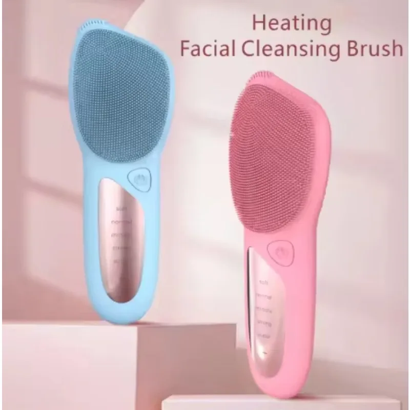USB-Rechargeable Portable Silicone Facial Cleansing Device Exfoliation Function Waterproof Home Spa Use Safe Face Pore Cleaner