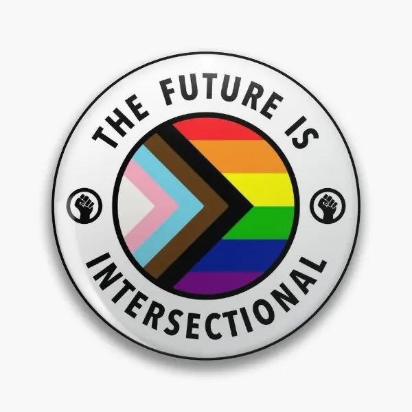 The Future Is Intersectional Lgbtqia P  Soft Button Pin Jewelry Lapel Pin Metal Badge Decor Collar Creative Hat Brooch Clothes