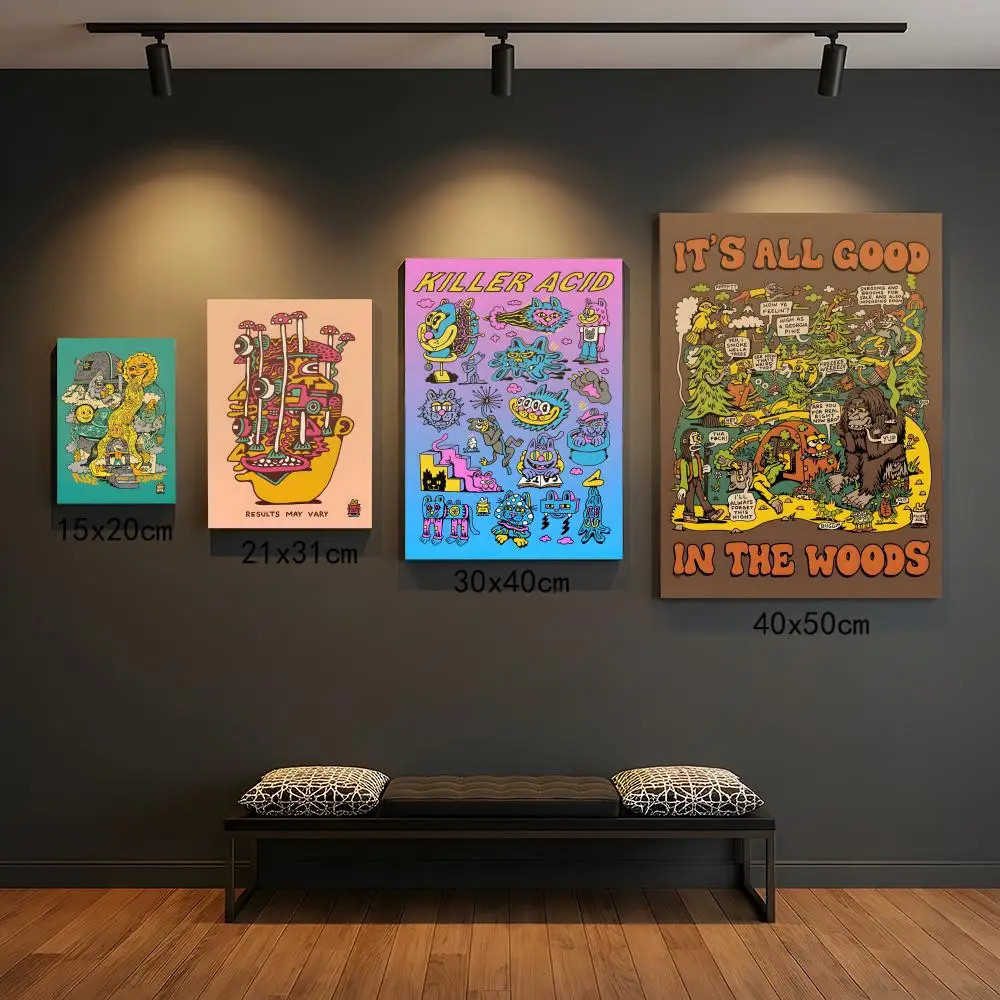 Anime K-Killer Acid Poster Premium HD selbstklebende Wanddekoration – zum Abziehen und Aufkleben, rückstandsfrei