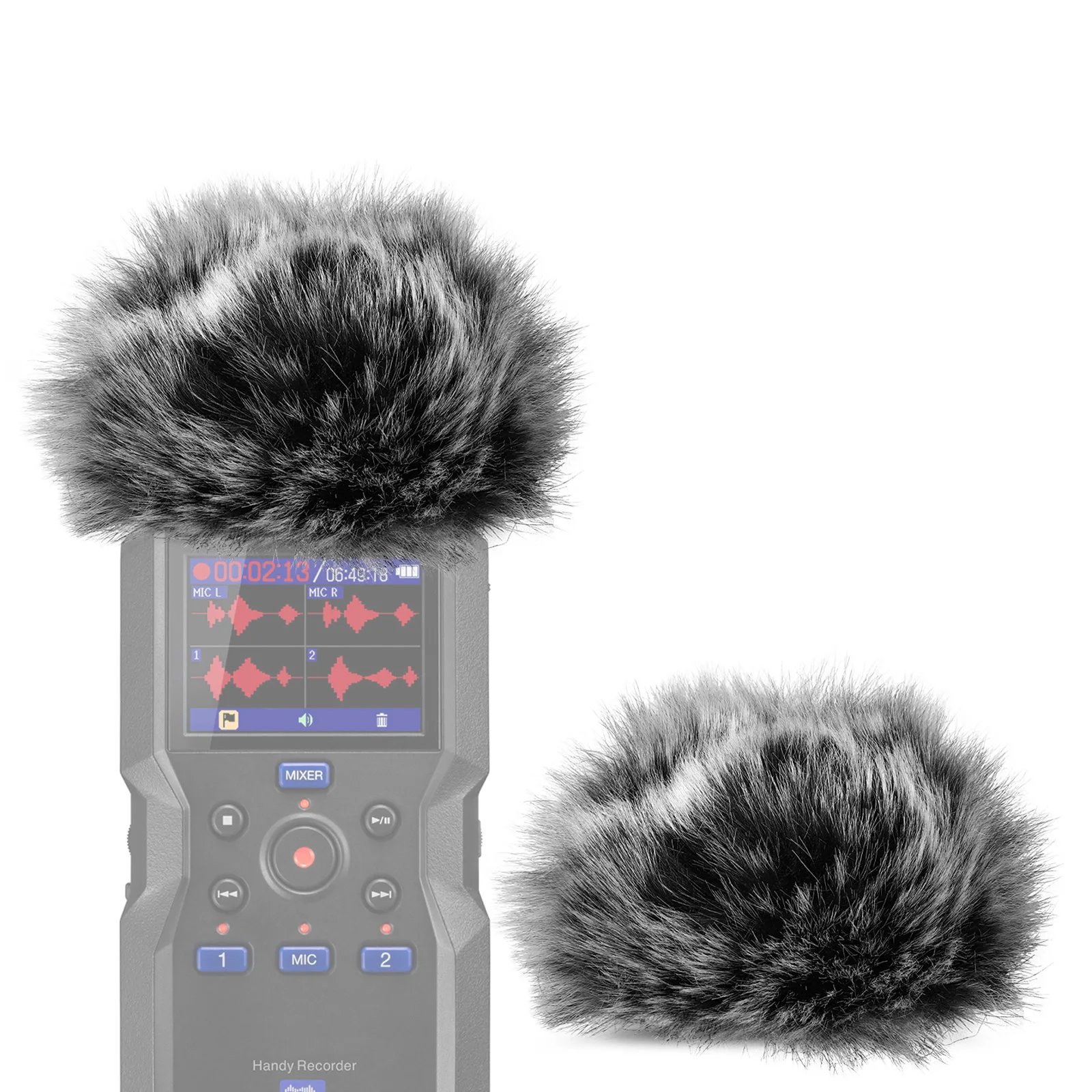Geekria for Creators Furry Windscreen Compatible with ZOOM H4 Essential Recorder, Mic DeadCat Muff, Windbuster, Fluff Cover