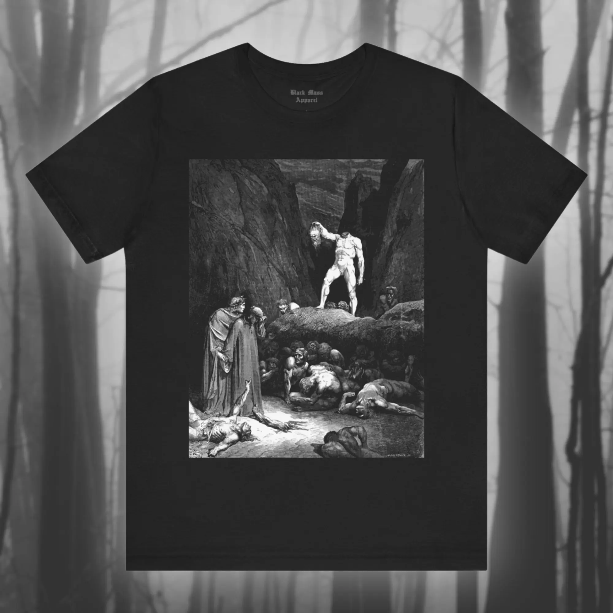 Dantes Hellshirt Berran De Bern Gustave Dore Camiseta Bookworm Camiseta Clássica Camiseta Gótica Literária para Homens e Mulheres