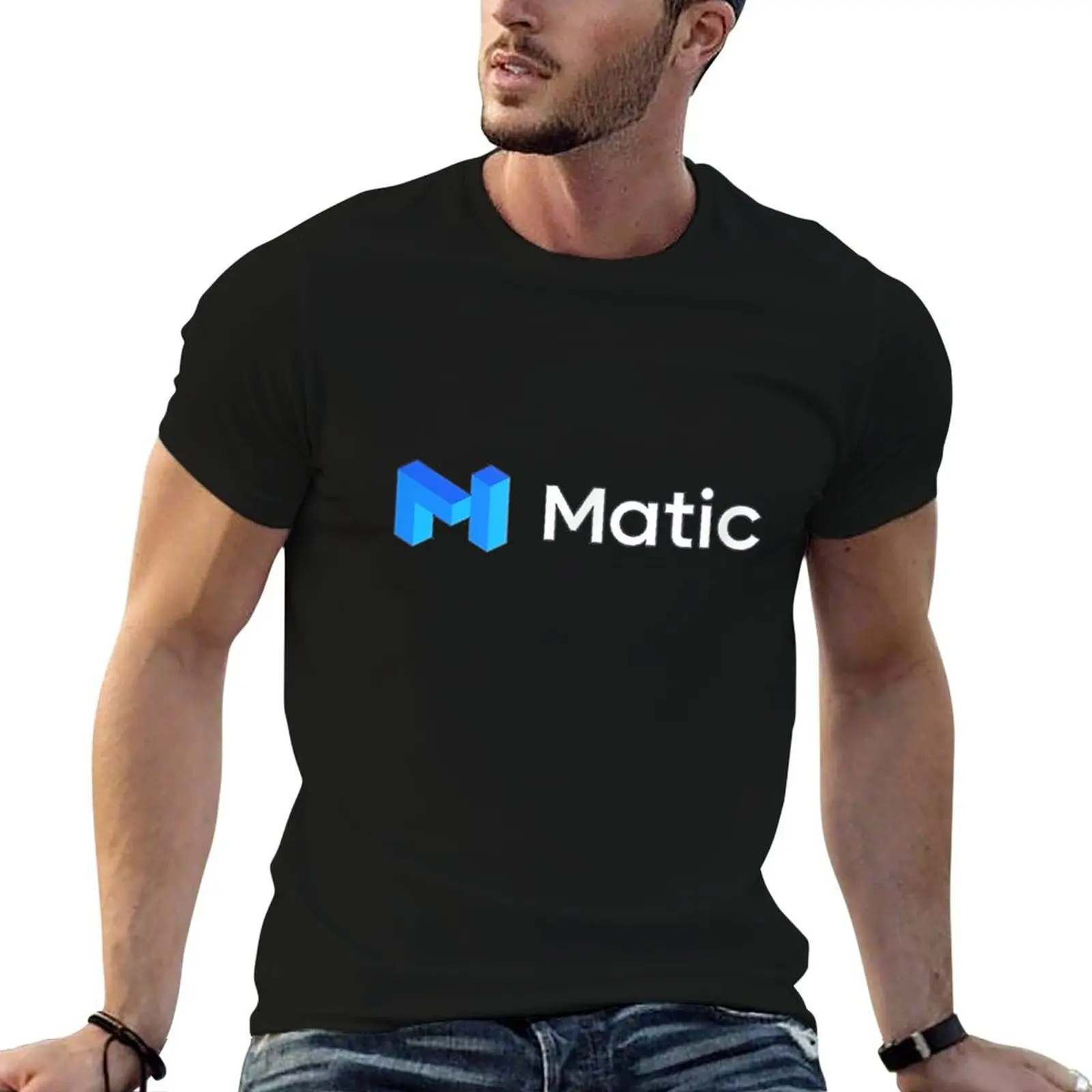 Réseau Matic |   T-shirt Chainlink Ethereum NFT Bitcoin, tee-shirt basique pour une tenue quotidienne