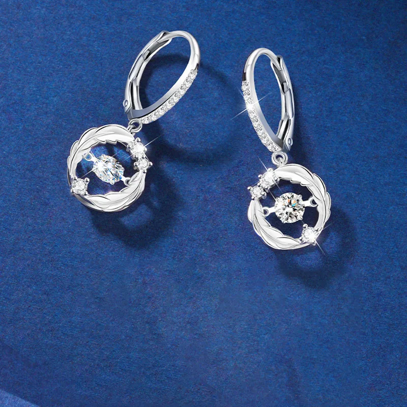 Selling Well Cross-Border Women's New Style Diamond Ear Rings Light Luxury Match All Moissanite Earring Copper Zirconia
