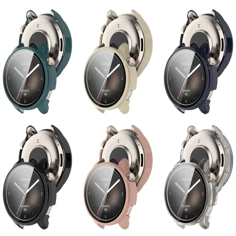 New PC+Tempered Protective Case Full Cover Smart Screen Protector Accessories Hard Cover Shell for Amazfit Balance Smart Watch
