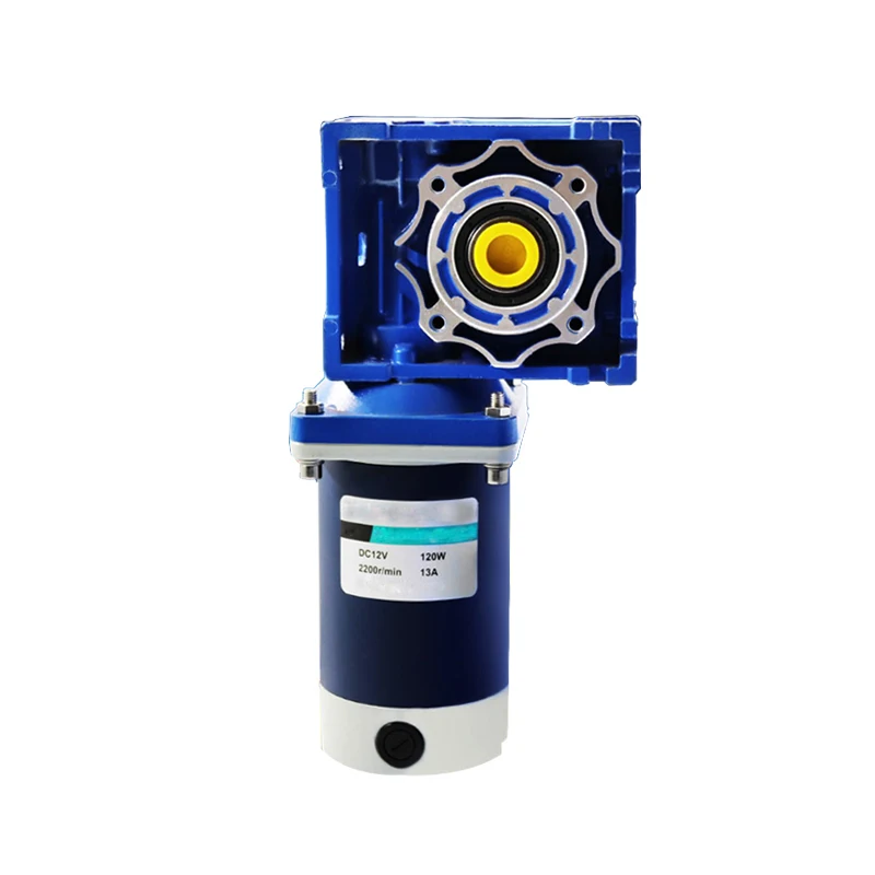 2025 Faradyi Customized Permanent Magnet Brush Dc 12V 24V High Torque Single Shaft Horizontal RV30 RV40 Worm Gear Motor