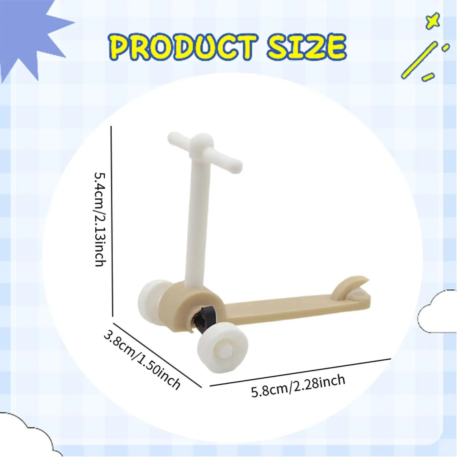 3 piezas Mini Scooters decorativos divertidos móviles escena DIY accesorios realistas para casa de muñecas Scooters en miniatura juguete para niños regalo