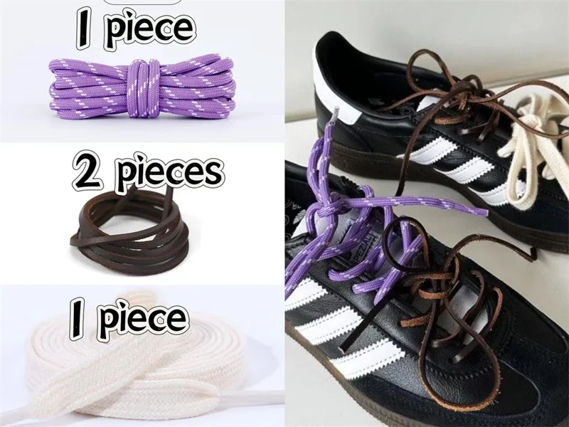 4-teiliges Set Vintage DIY MIU Bunte Schnürsenkel für Low-Top Canvas Sneaker Sport Casual Leder MIU Schnürsenkel Dropshipping – Detail 22