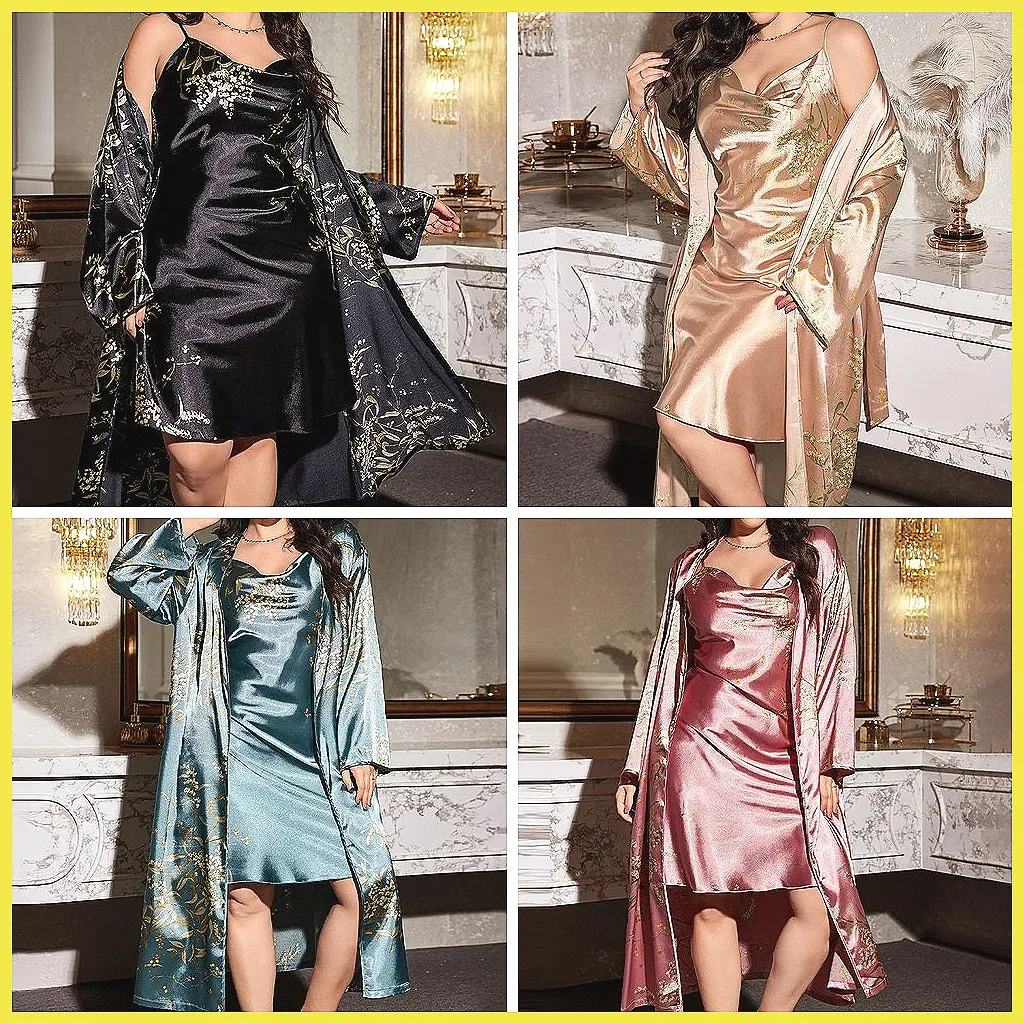 

Women's Summer Pajama Set - Sleeveless Space-Up Nightgown with Cherry Print, Plus Size XL-5XL Sleepwear (Characters: 78)