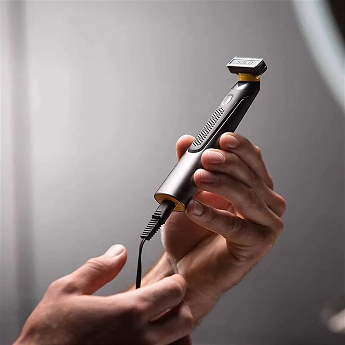 Barbeador elétrico portátil masculino, aparador de pêlos pubianos, Hair Shaver