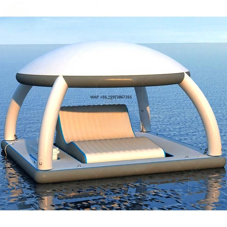 

Надувная плавучая платформа-остров с палаткой, надувной пирс, надувная водная палатка на заказ