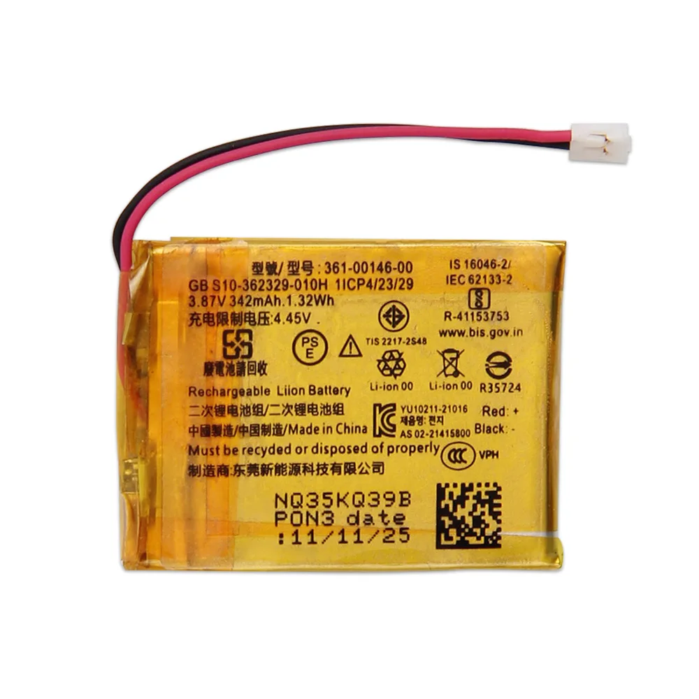 New Replacement Battery For Garmin Forerunner 955 955 Solar Fenix 7 Epix Pro MARQ Gen 2 MARQ 2 361-00146-00 342mAh