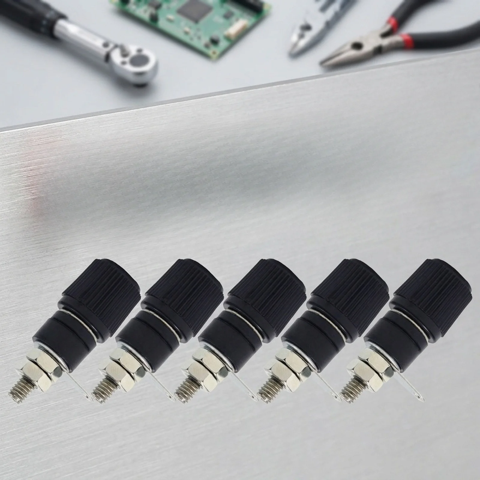 Banana Socket Zinc Alloy/ABS Two Iron Two Iron Gaskets Approx. 33.5*10.6 Hexagonal Nuts. Nickel Plating  Banana