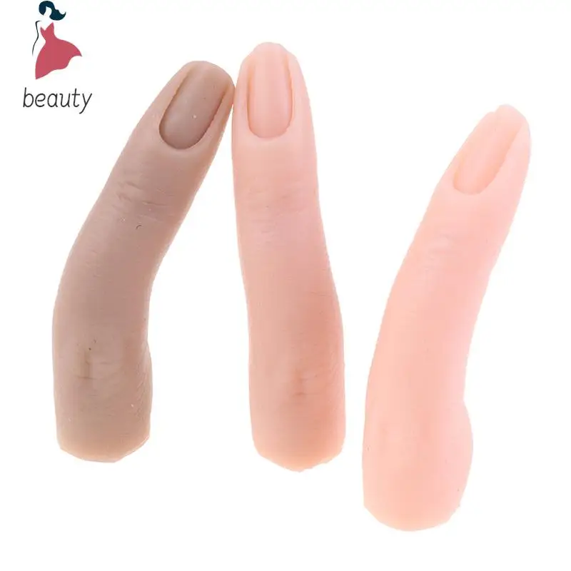 Herramienta de modelo de dedo de práctica de uñas de silicona con articulaciones, dedo falso flexible, bricolaje para accesorios de entrenamiento