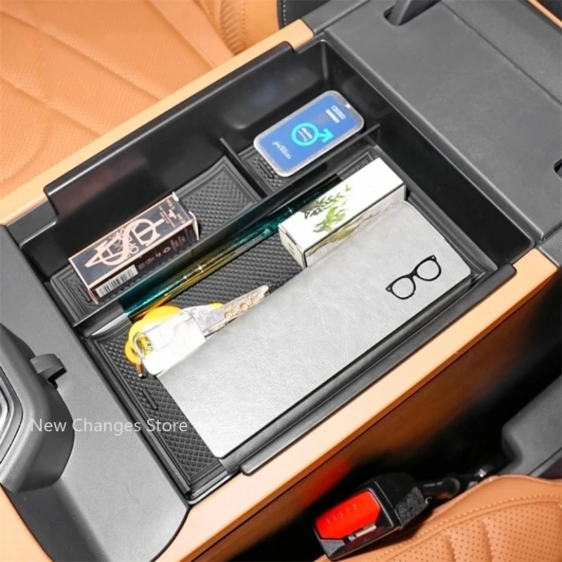 For Geely Galaxy Starship 7 2025 2026 Car Styling Center Console Armrest Storage Box Compartment Organizer Cover Upgrade Parts image 2