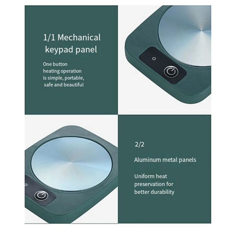 USB Electric Heater Cup Mug Warmer Mug Warmer Heater Warm Mat Constant Temperature Coaster For Home Office Gift Easy Install , A