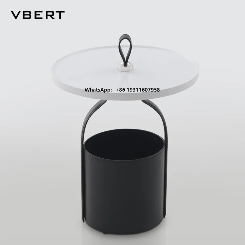 

WBERT Modern Small Tea Table Mobile Bedside Table for Bedroom and Living Room Hand Carry Storage Corner Table Made of Metal
