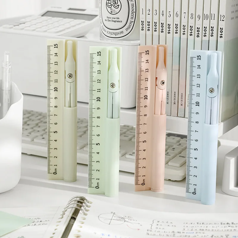 The New 3-in-1 Multi-function Compass and Ruler Integrate High-aesthetic Drawing Tools for Primary and Secondary Schools