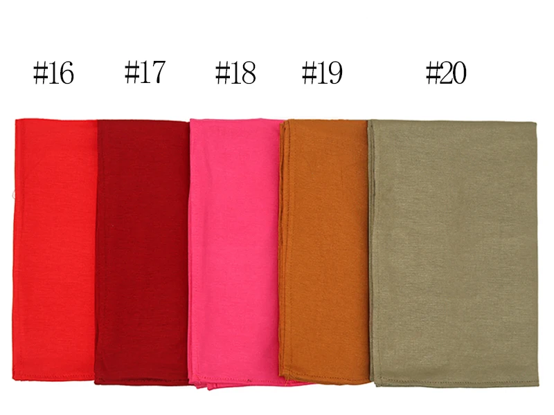 Big Size Modal Cotton Jersey Hijab Scarf For Muslim Women Shawl Stretchy Easy Plain Hijabs Scarves Headscarf Woman Turban Bands