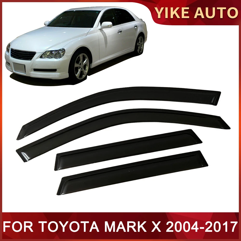 

Оконный козырек для TOYOTA MARK X 2004-2017, дверной козырек с защитой от ветра, солнца, дождя, боковые окна, ветровые дефлекторы, автозапчасти