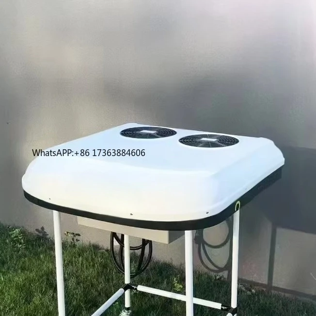 

12V RV Truck Rooftop air Conditioning Electric AC 24V Parking Cooler Double Fans Rotor Compressor 12Volt Air Conditioner