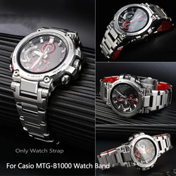 For CASIO G-SHOCK MTG-B1000 B2000 Watchband MTG-G1000 316L Stainless Steel Wristwatch Strap Metal Bracelet Men Watch Accessories