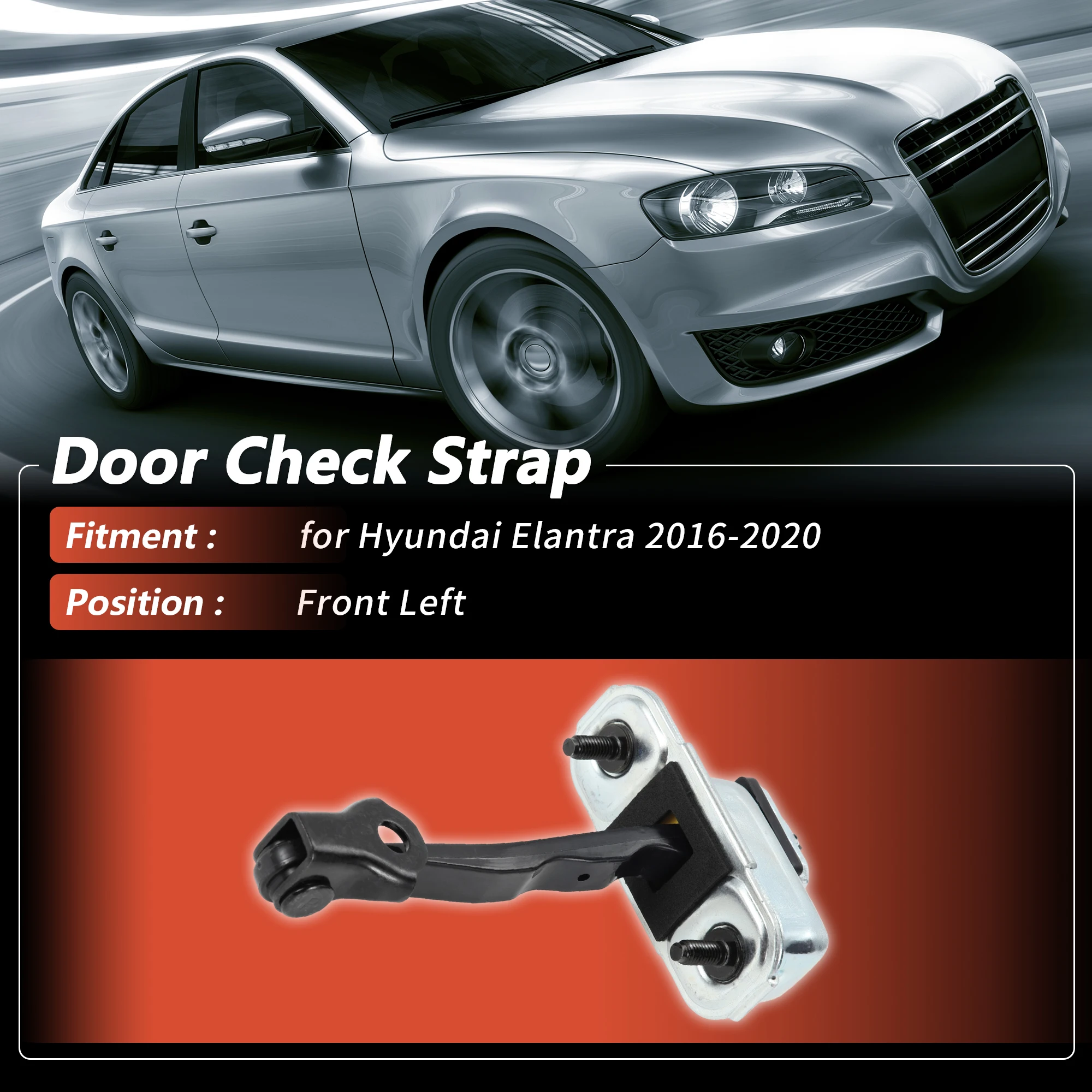 UXCELL No.79380F0000 Front Left Door Check Strap for Hyundai Elantra 2016-2020 1 pcs