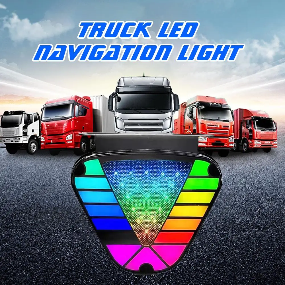 

Adjustable RGB LED Flash Triangle Brake Light for 12V Rear of Cars for Enhanced Visibility and Safety Features G9Z9
