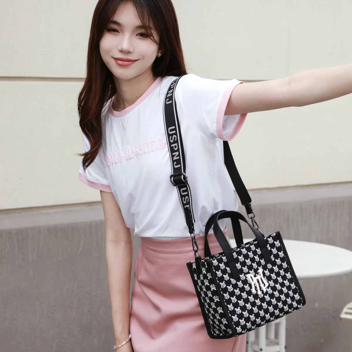 PNJ Full India messenger bag women's casual 2024 new fashion shoulder bag fresh trend satchel nylon camera bag