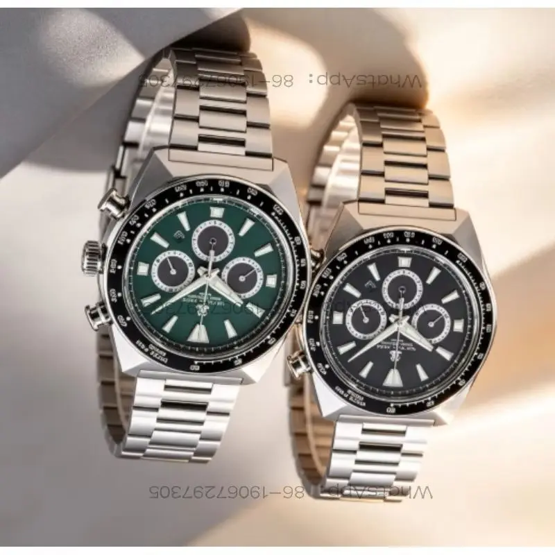 Solar Photokinetic Energy Three-eye Chronograph Watch Waterproof Men's Watch