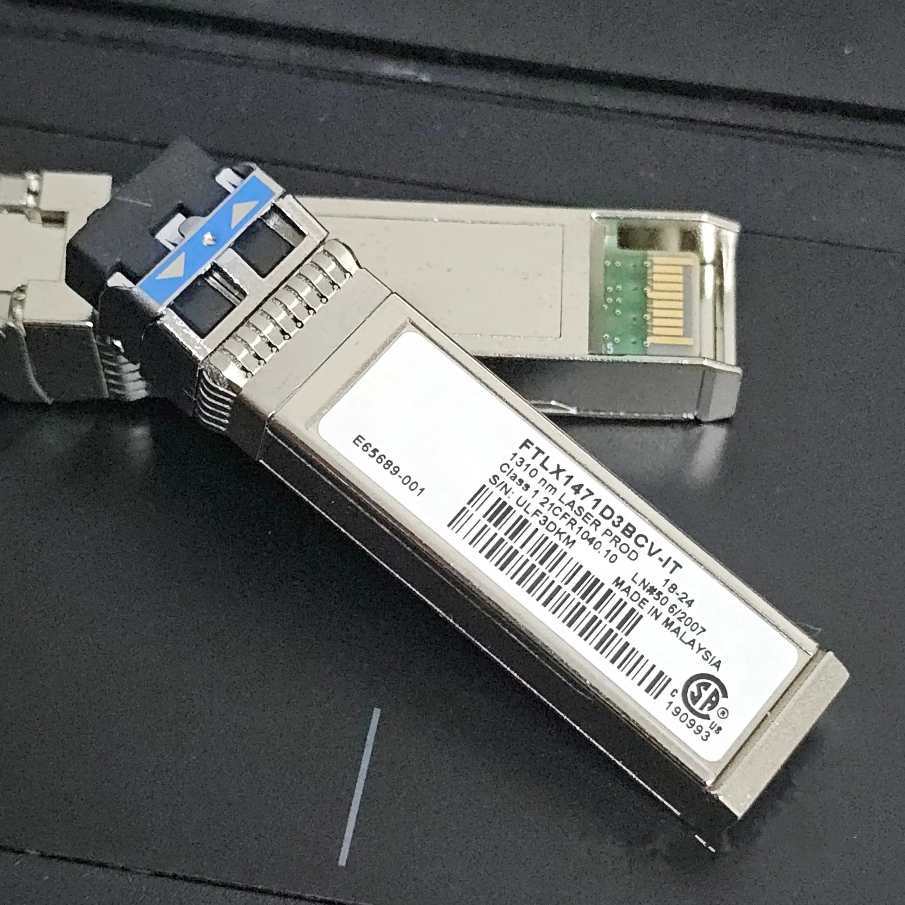 

1PCS Original New Fiber 10g sfp FTLX1471D3BCV-IT E65689-001 E10GSFPLR 10KM 1310nm Network General Purpose Module SFP+ 10GB