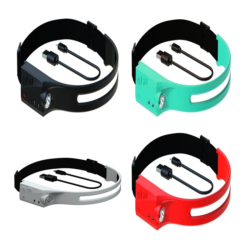 

LED Induction Headlamp Camping Search Light USB Rechargeable Headlight Torch Fishing Work Light With Built-In Battery