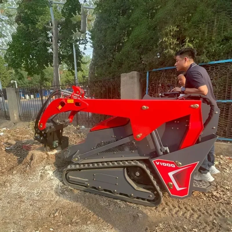 Factory Stump Grinder-mechanical Oscillating Head Attachment For Mini Skid Steer Loader Track/crawler Loader Wheel Loader