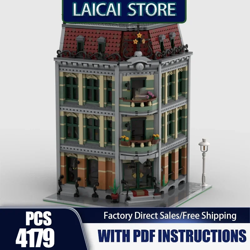City Street View Model Moc Building Bricks Modern Art Gallery ​​​​​​Model Technology Block Gift Christmas Toys DIY Set Assembly