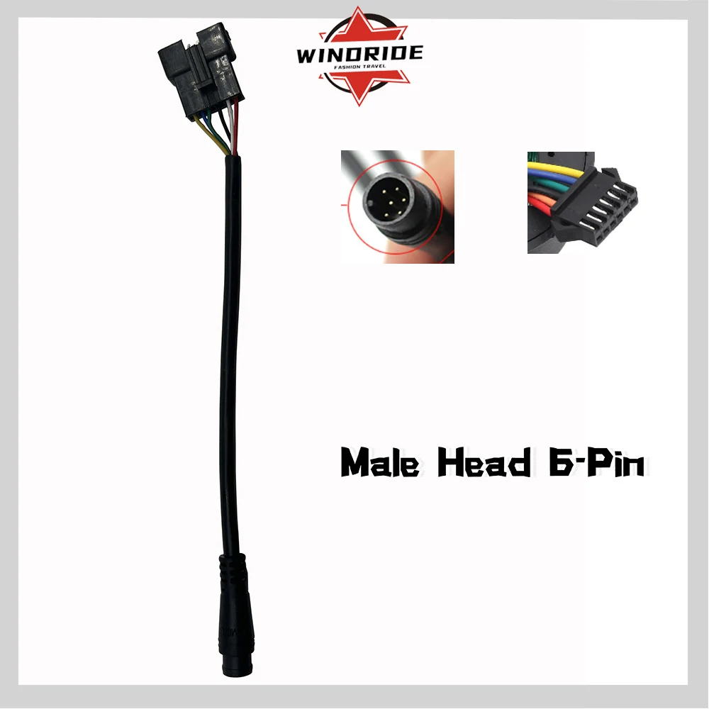 Electric Scooter Throttle Cable Male/female 6-pin Adapter Cable 1.4m Long/short Controller Handle Extension Cable Compatible