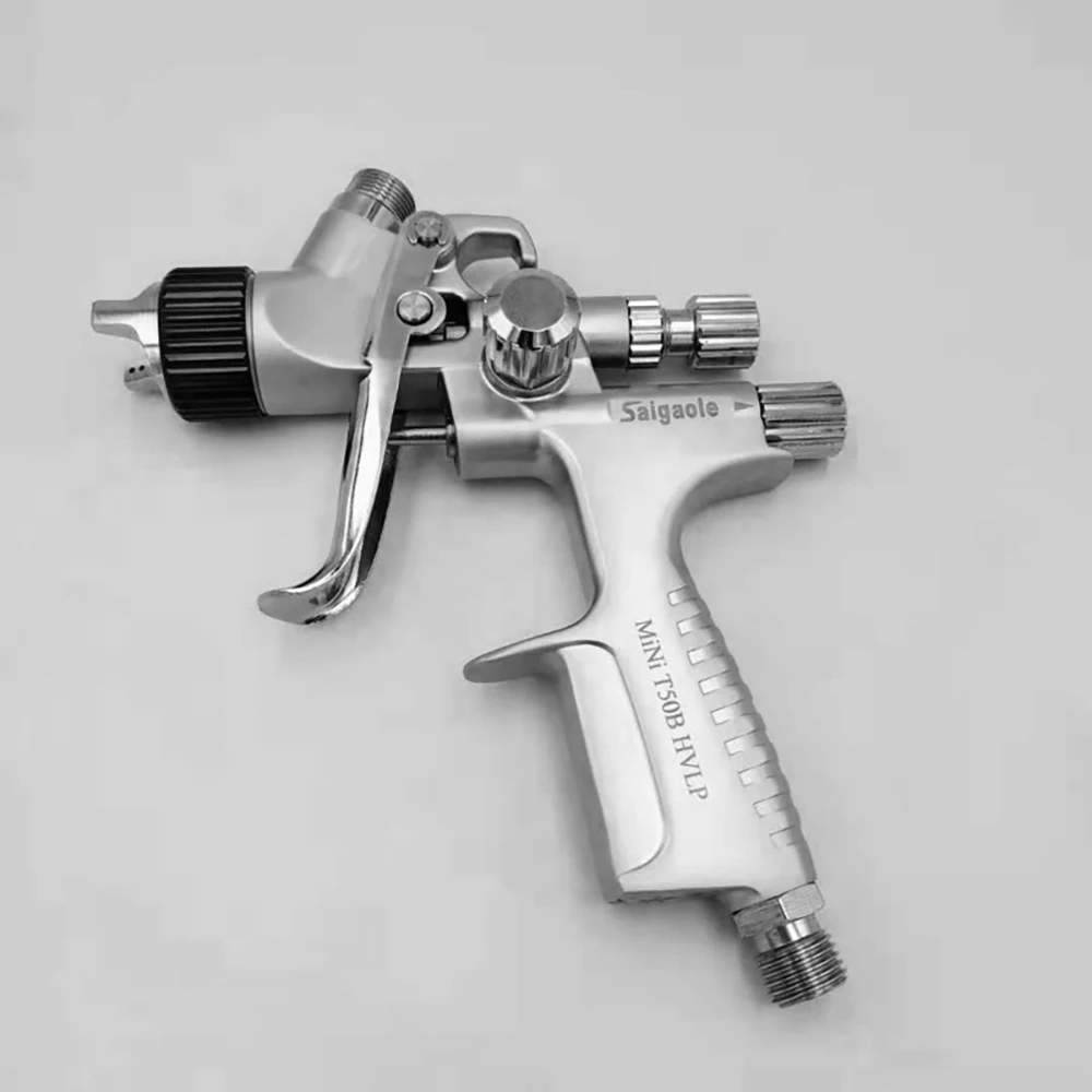 Saigaole T50 HVLP Mini Paint Spray Gun Nozzle 0.5mm 0.8mm 1.0mm Auto Spray Furniture Refinish Spray Tools And Industry