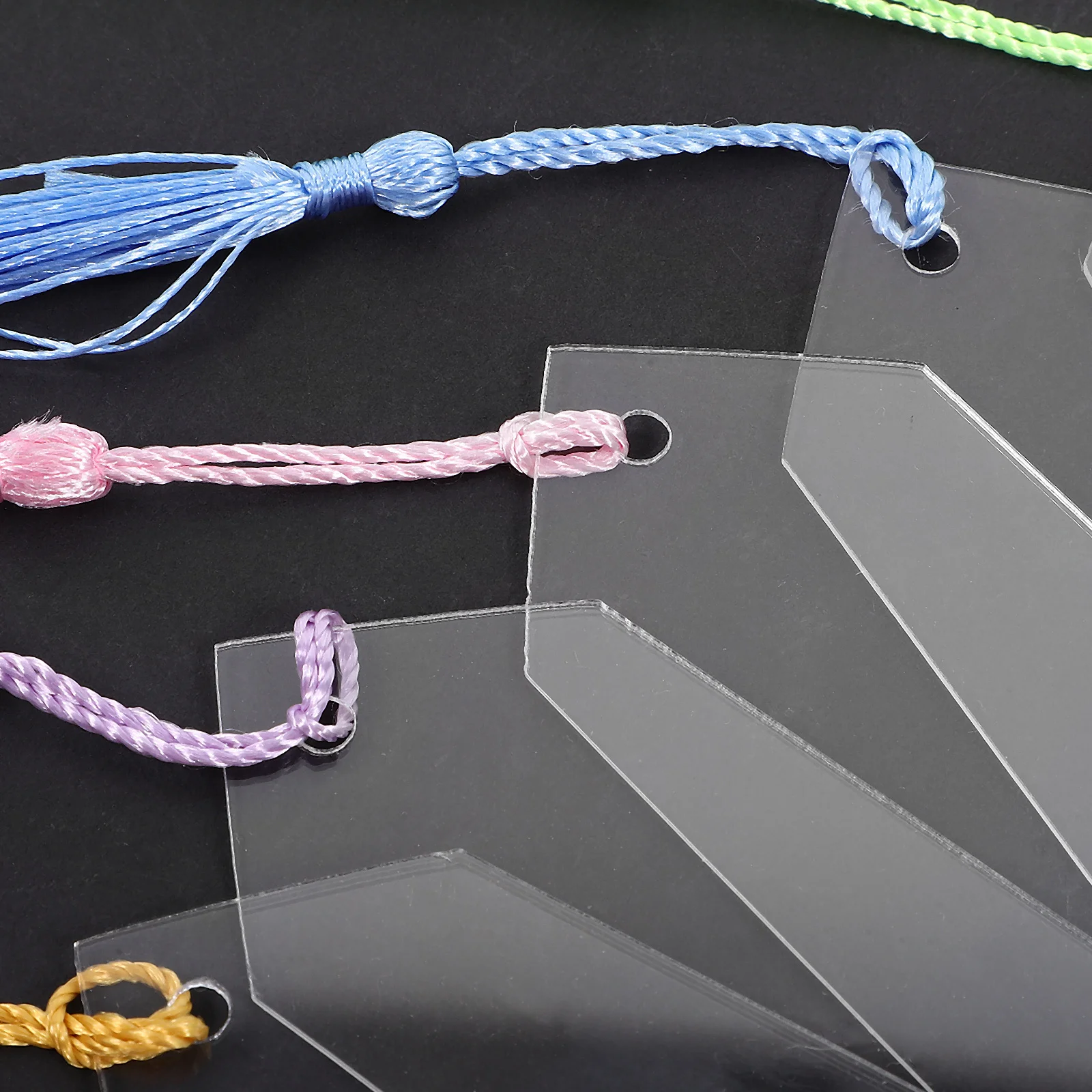 

1Set Acrylic Bookmark Tassels Blank Lightweight Delicate Pendant Page Marker DIY Decorative Reading Supply Gift for Friends