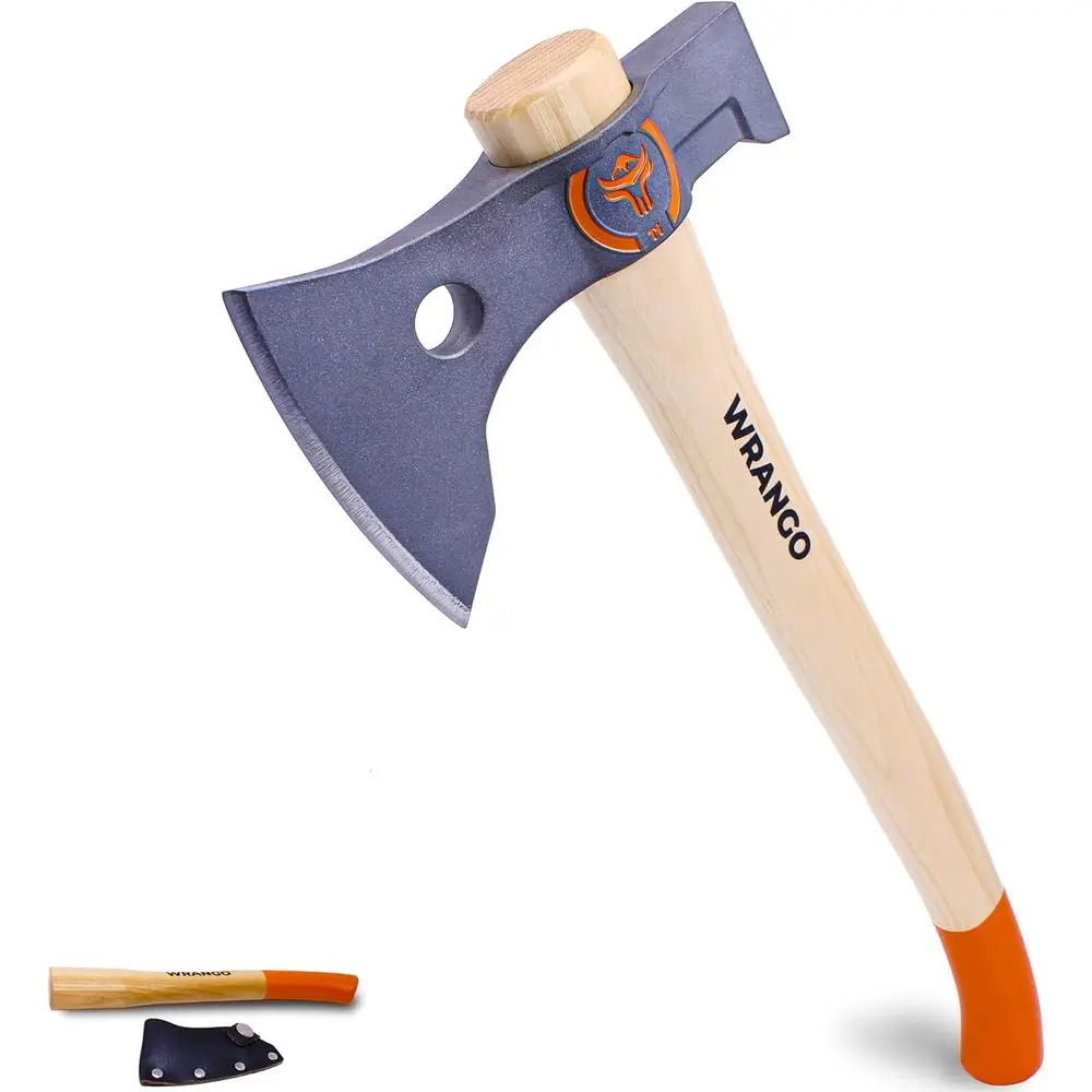

Lightweight Titanium Tomahawk Axe with Triple-Edge Design and Hickory Handles - Supports Hearing Aid Charity