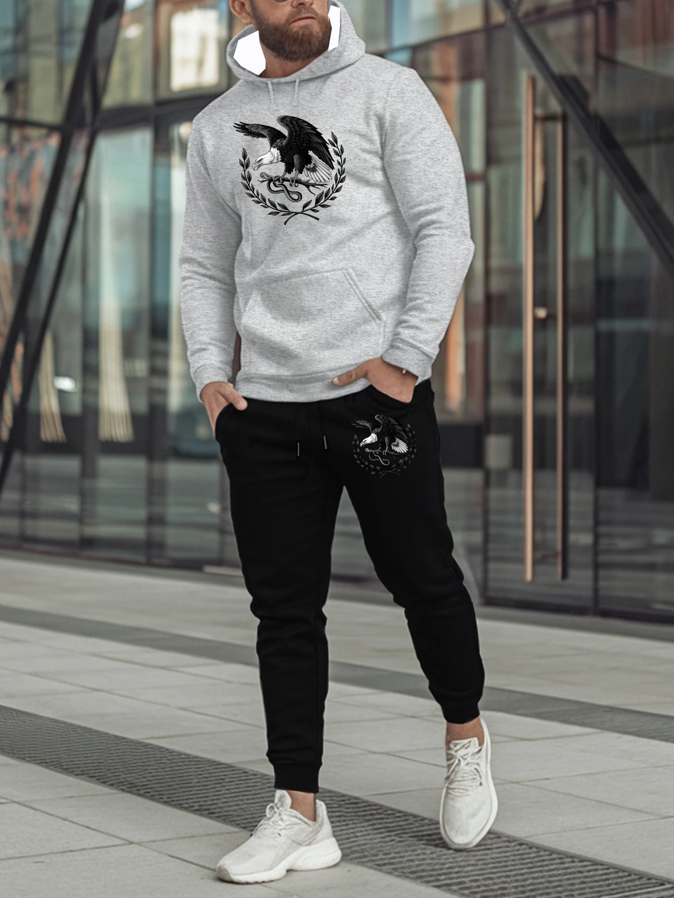 

Men's Clothing Tracksuit two-piece Set Autumn Winter Fashion Y2K Oversized Men's Clothing Sets Sweatshirt+Trousers Jogging Suit