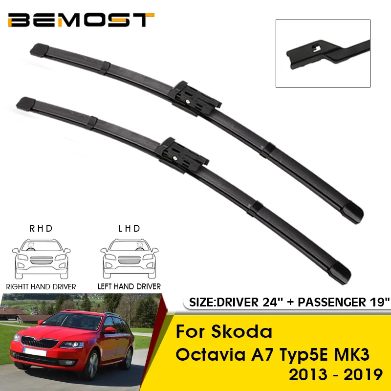 

Car Wiper Blade For Skoda Octavia A7 Typ5E MK3 2013-2019 Windshield Windscreen Front Window Blades 24"+19" Car Accessories