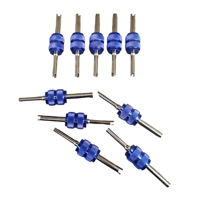 

10 шт., инструмент для ремонта велосипедных колес, универсальный инструмент для удаления стержней клапана шины, отвертка двойного назначения, средство для удаления автомобильных шин